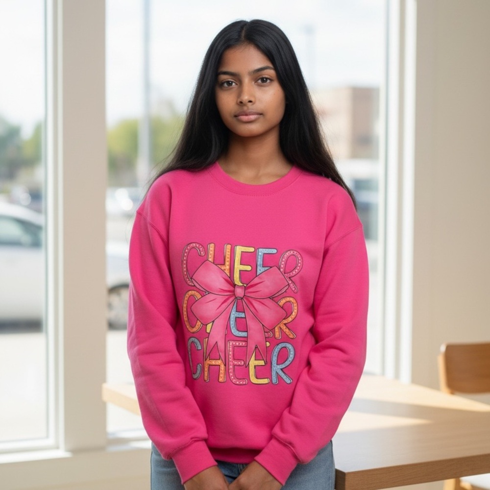 Pink Cheer Kids Sweatshirt